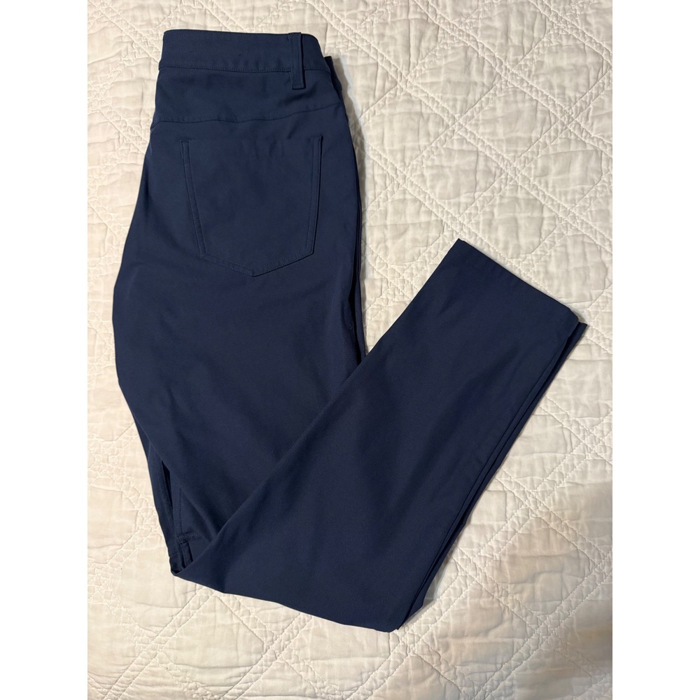 Lululemon ABC Pant Slim Fit Navy Blue Warpstreme 5 Pocket Trousers Mens 30